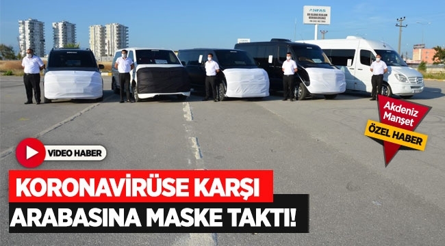He put a mask on his car against the coronavirus!